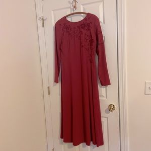 Vintage Together dress! Lovely Asymmetrical embroidery A-Line. Full skirt Sz8